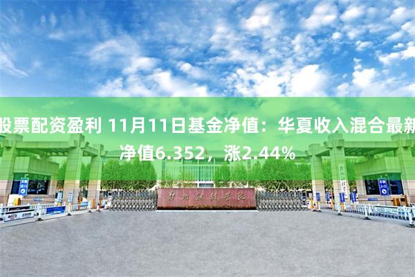 股票配资盈利 11月11日基金净值：华夏收入混合最新净值6.352，涨2.44%