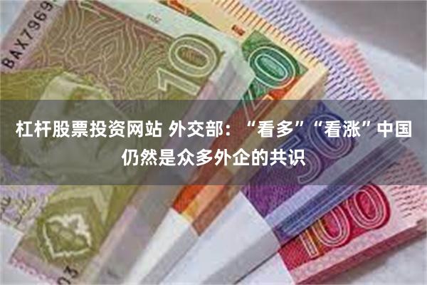 杠杆股票投资网站 外交部：“看多”“看涨”中国仍然是众多外企的共识