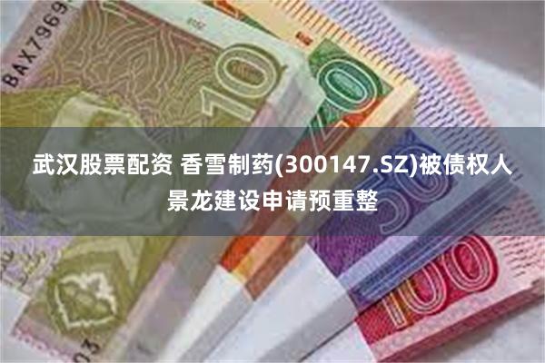 武汉股票配资 香雪制药(300147.SZ)被债权人景龙建设申请预重整