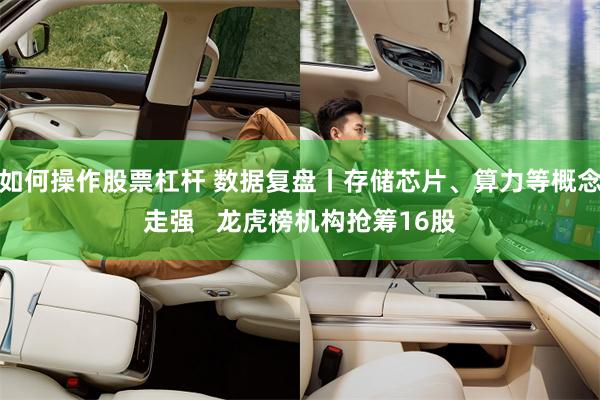 如何操作股票杠杆 数据复盘丨存储芯片、算力等概念走强   龙虎榜机构抢筹16股