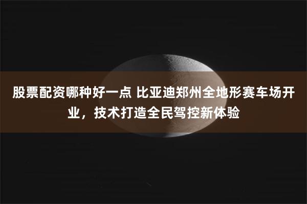 股票配资哪种好一点 比亚迪郑州全地形赛车场开业，技术打造全民驾控新体验